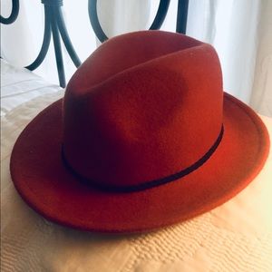 Wool Rust Colored Fedora Hat
